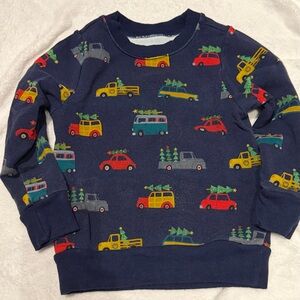 Little Sleepies Navy Christmas Cars Sweatershirt